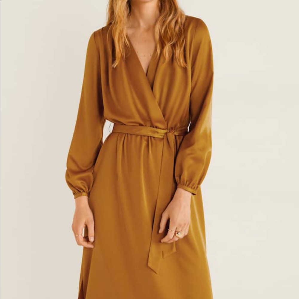 NEVER WORN Satin Tie Dress!